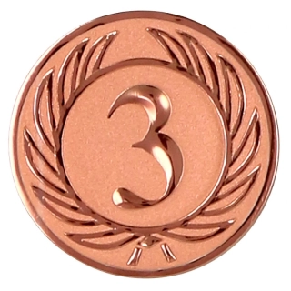 3.miesto : Emblém - Nálepka na trofej Ø 50 mm bronzová
