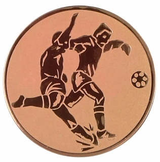 Futbal : Emblém - Nálepka na trofej Ø 50 mm bronzová