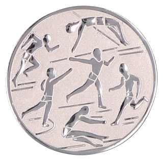 Atletika : Emblém - Nálepka na trofej Ø 50 mm strieborná