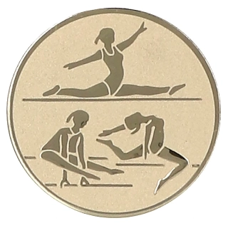 Ženská gymnastika : Emblém - Nálepka na trofej Ø 25 mm zlatá