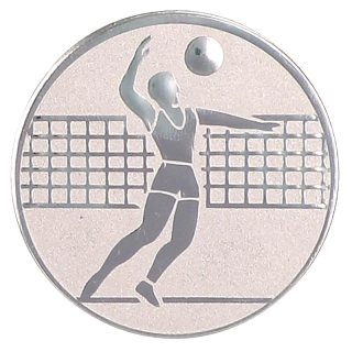 Volejbal Muži : Emblém - Nálepka na trofej Ø 50 mm strieborná