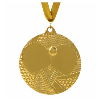 MMC7750/G - Stolný tenis : Medaila kovová zlatá 50 mm
