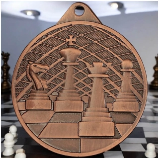 MMC34050/B - Šachy : Medaila kovová bronzová 50 mm