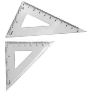 Trojuholníkové pravítka (7cm, 10cm) 2ks
