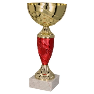 Santica - Pohár zlatý s červeným elementom - 29 cm