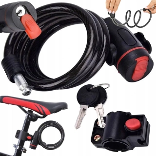 Zámok na bicykel 120cm s kľúčom