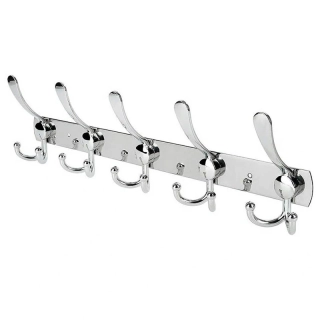 Nástenný vešiak 45cm strieborný