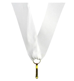 Stuha na medailu 11 mm - white