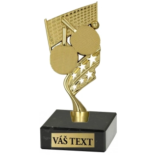 Stolný tenis - Športová trofej na podstavci s vlastným textom 22cm
