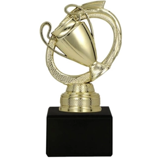 Trofej: Zlatý pohár na keramickom podstavci - 12 cm