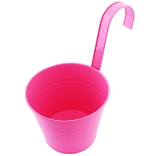 Kvetináč balkónový závesný 16cm ružový