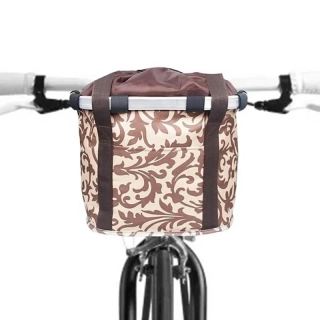 Predný kôš na bicykel hnedý