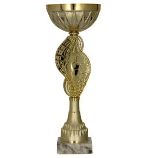 Pohár kovový - zlatý: 27cm / ø10cm