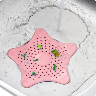 Silikónové sitko do drezu ružové 13 cm