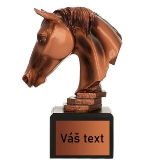 Hlava koňa - Víťazná trofej na podstavci s vlastným textom: 18,5cm