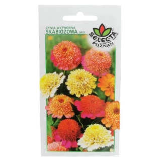 Cínia elegantná scabiosa mix: Zinnia elegans scabioeflora - 1g