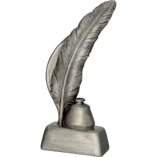 Atramentové pero - Odlievaná socha mramorovom podstavci - Ocenenie úspechov vo vzdelávaní: 20cm