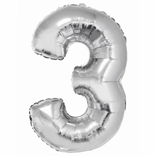 Nafukovací balón 86cm číslo 3: strieborný