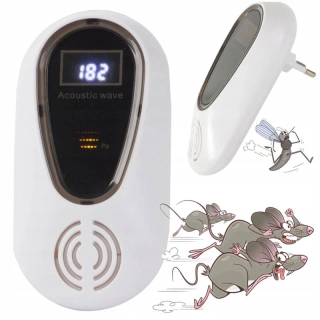 Ultrazvukový odpudzovač na myši, potkany, hmyz a komáre do zásuvky - 40 W