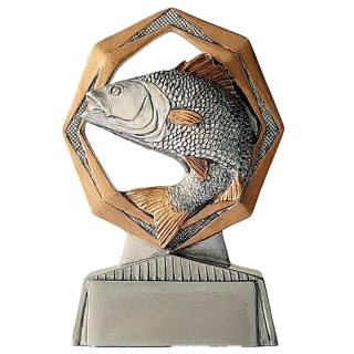 Ryba: Športová trofej so štítkom – výška 11 cm