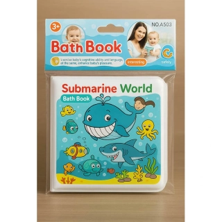 Detská kniha do kúpeľa – Submarine World (14 × 13 × 2,5 cm)
