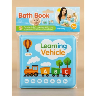 Detská kniha do kúpeľa – Learning Wehicle (15 × 15 × 2,5 cm)