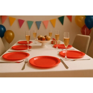 Perla Festa - Taniere párty červené ø 24cm - 8ks