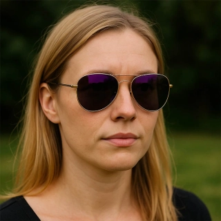 Unisex slnečné okuliare s kovovým rámom a UV ochranou