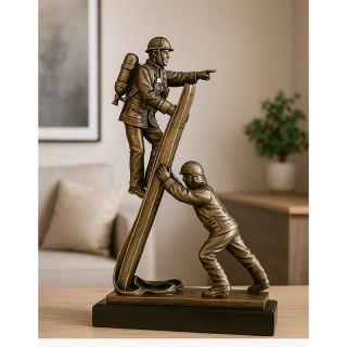 Hasiči Brigade - Víťazná trofej na mramorovom podstavci s vlastným textom: 30 cm