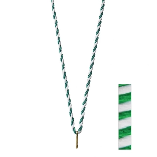 Šnúrka na medailu 800 mm - green/white: 800/3 mm