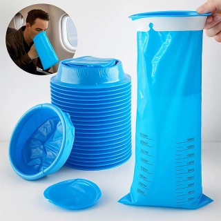 Jednorazové vrecká na zvracanie s výstužným golierom 1000 ml