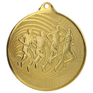 MMC3071 - Beh: Medaila kovová zlatá 70mm