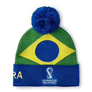 Brasil - Fanúšikovská čiapka FIFA: Športový dizajn s vlajkou krajiny - unisex