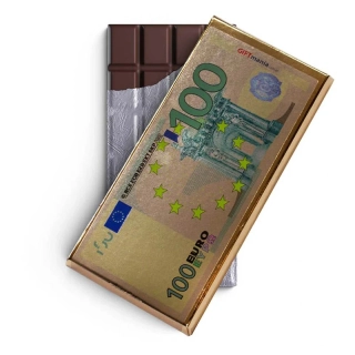 Čokoláda s obalom 100 € – mliečna, 100 g