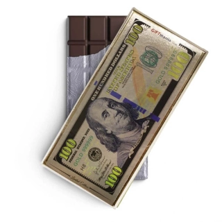 Čokoláda s obalom 100 USD – mliečna, 100 g