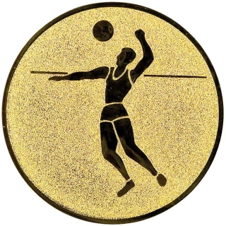 Volejbal: Hliníkový emblém na trofej Ø 50 mm zlatá