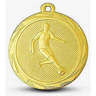 ME104 - Medaila kovová zlatá - ø 45mm: Futbal