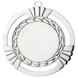 D62 - Medaila kovová strieborná - ø 90mm / emblém 50mm 