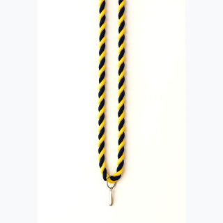 Šnúrka na medailu 800 mm - black/yellow: 800/3 mm