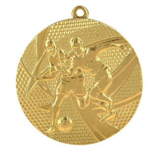 MMC15050 - Medaila kovová Futbal - ø 50mm - zlatá
