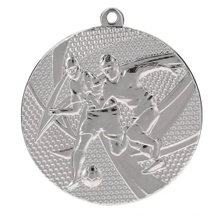 MMC15050 - Medaila kovová Futbal - ø 50mm - strieborná
