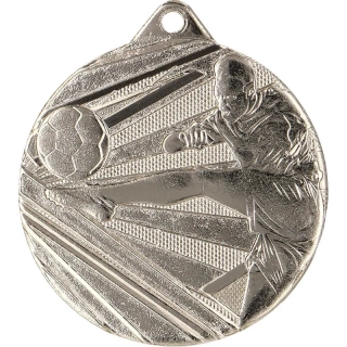 ME001 - Medaila kovová Futbal - ø 50mm / emblém 50mm - strieborná