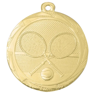 ME113 - Medaila kovová zlatá - ø 45mm: Tenis