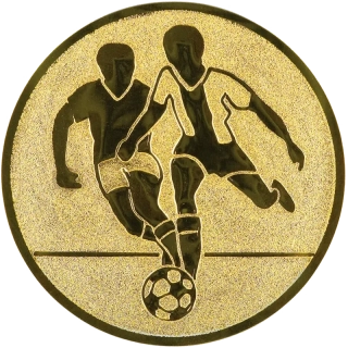 Futbal: Emblém - Nálepka na trofej Ø 50 mm zlatá