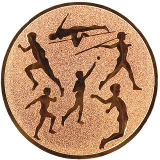Atletika: Emblém - Nálepka na trofej Ø 50 mm bronzová