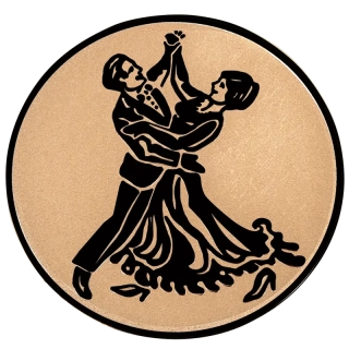 Tanec: Hliníkový emblém na trofej Ø 50 mm bronzová