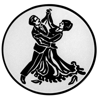 Tanec: Hliníkový emblém na trofej Ø 50 mm strieborná