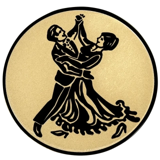 Tanec: Hliníkový emblém na trofej Ø 50 mm zlatá