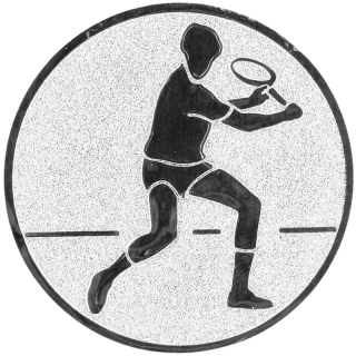 Tenis: Hliníkový emblém na trofej Ø 50 mm strieborná