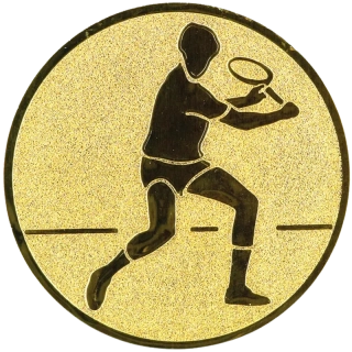 Tenis: Hliníkový emblém na trofej Ø 50 mm zlatá